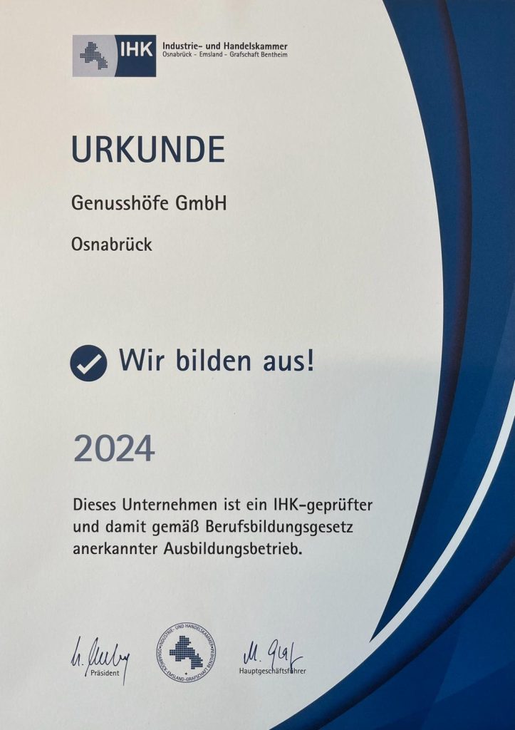 Urkunde Ausbilder