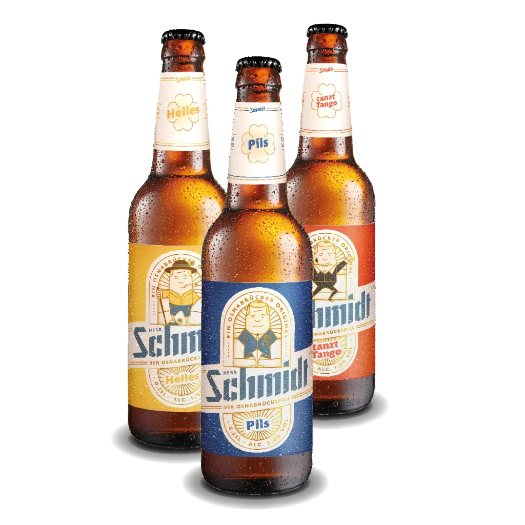 3 Flaschen Herr Schmidt Bier, Tango, Pils & Helles