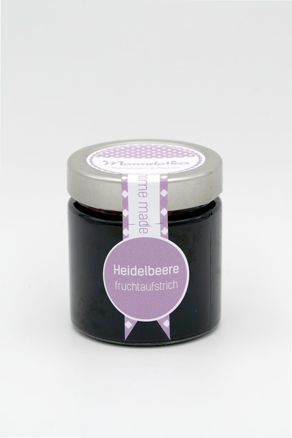 Glas Marmelatiers Fruchtaufstrich Heidelbeere