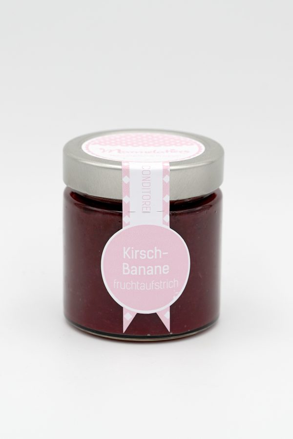 Glas Marmelatiers Fruchtaufstrich Kirsch-Banane