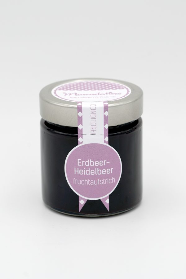 Glas Marmelatiers Fruchtaufstrich Erdbeer-Heidelbeer