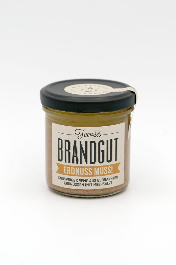Glas Brandgut Erdnuss Muss